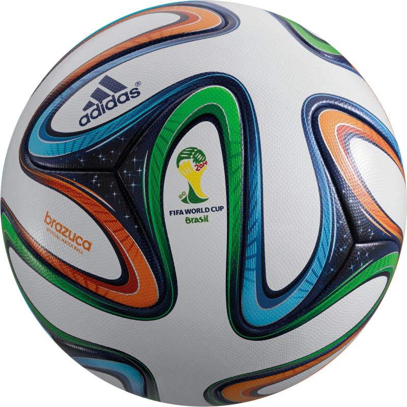 Мяч футбольный Adidas WC2014 Brazuca OMB арт.G73617