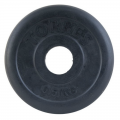 Диск обрезиненный черный Torres 0,5 кг диаметр 31 мм