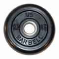 Диск обрезиненный MB Barbell 1,25 кг диаметр 26 мм, 31 мм, 50 мм