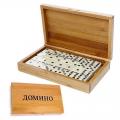 Домино в бамбуковой коробке СХ H10042 (19,5x11,5 см)