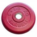 Диск обрезиненный цветной MB Barbell 5 кг диаметр 26 мм, 31 мм, 51 мм