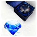 Призы из кварцевого стекла CRYSCD-032 Алмазный кристалл голубой