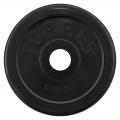 Диск обрезиненный черный TORRES 1,25 кг диаметр 25, 31 мм