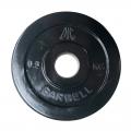 Диск обрезиненный черный DFC 0,5 кг, диаметр 26, 31 мм